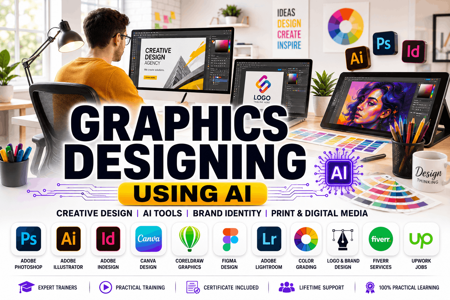 Graphics Designing Course With AI and Motion Graphics